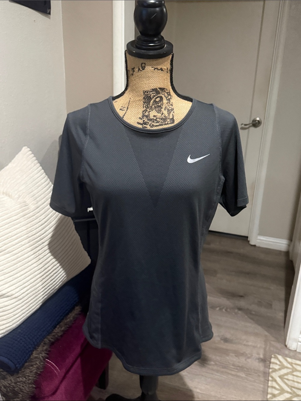 Nike Women's Dark Gray Short Sleeve Dri-FIT Tee
